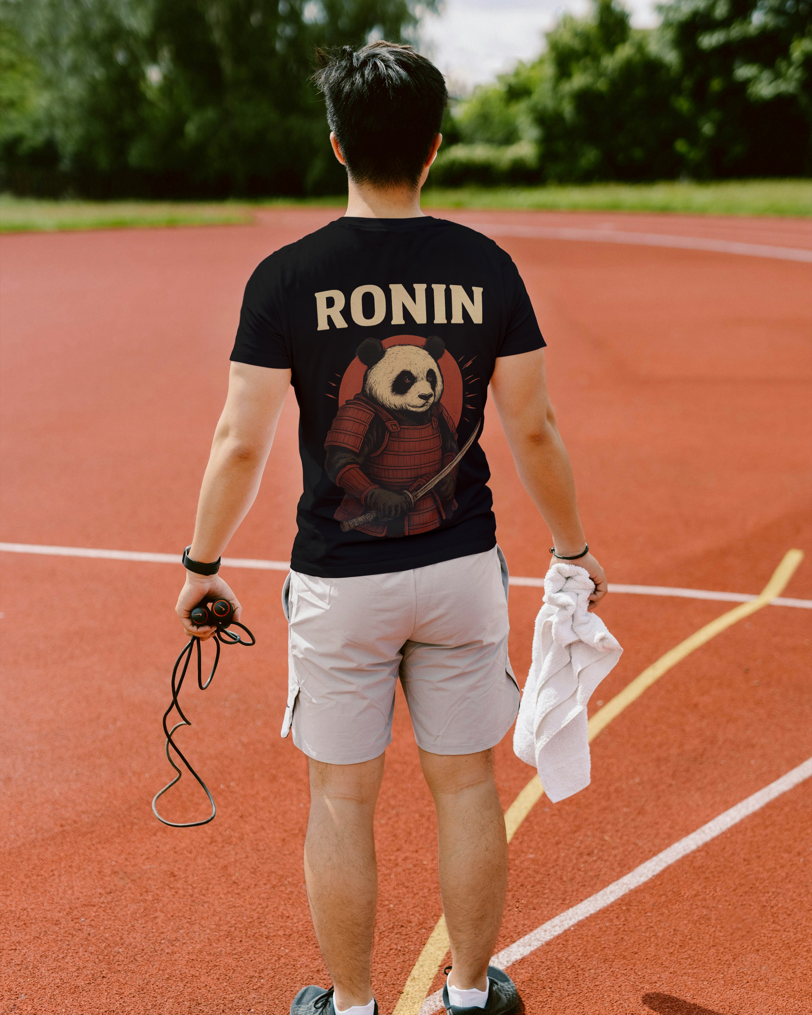 RONIN – The Lone Warrior Panda Unisex Oversized Classic T-Shirt